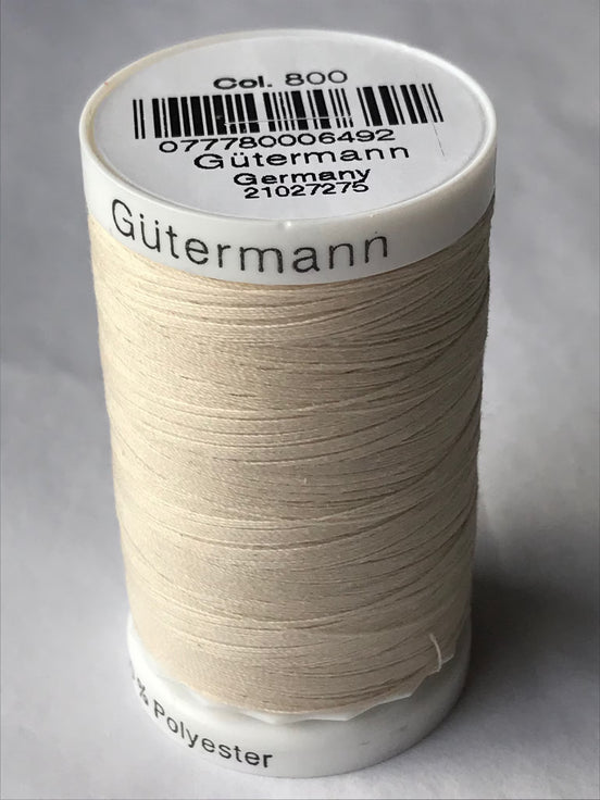 Gutermann Sew-All Thread 500m/547y IVORY #800 (1 SPOOL)
