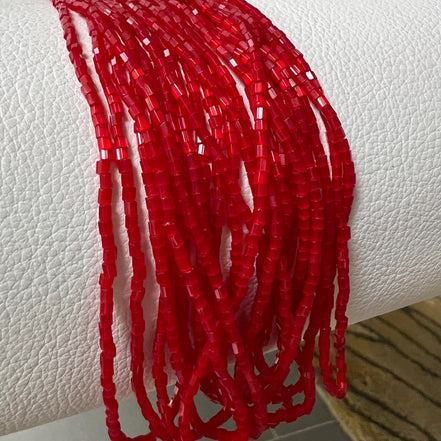 Satin Red 2 Cut Beads- 11* (2188)