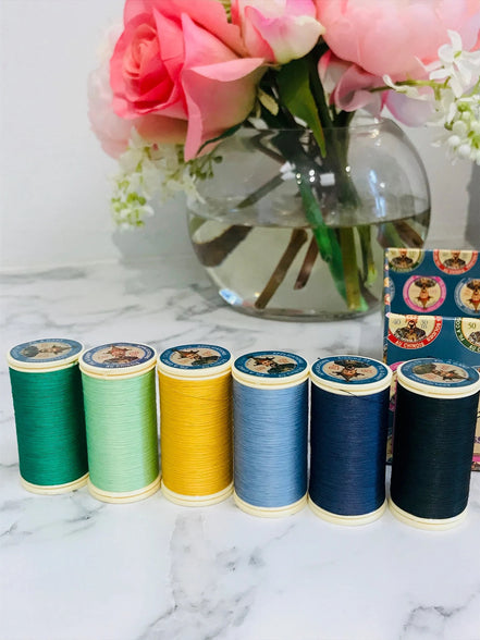 Sajou Assortment #4 Box- BRIGHT Tones- 12 Spools GLOVING THREAD