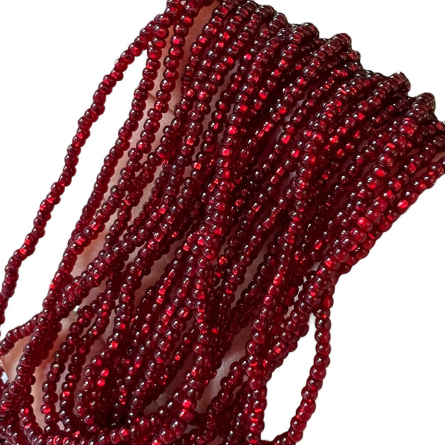 Deep Red “Ruby" Round 11* Beads (2198)
