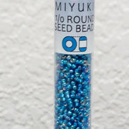 Miyuki 11/0 Round Glass Seed Beads- Capri Blue AB (2013)