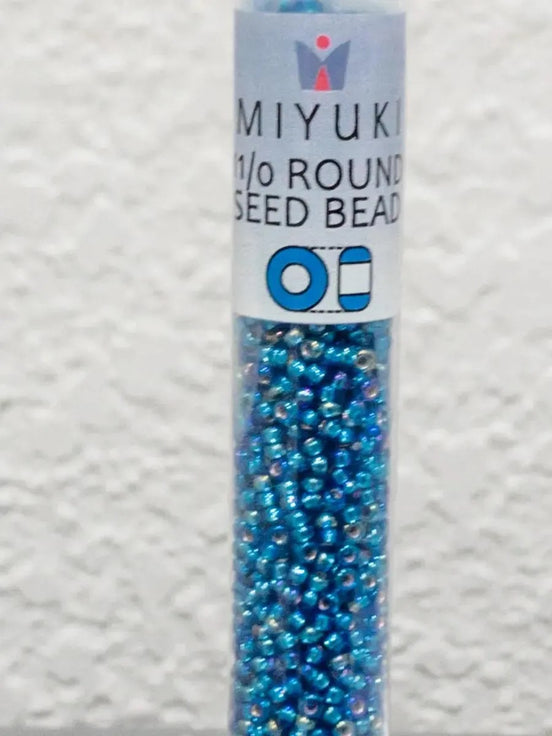 Miyuki 11/0 Round Glass Seed Beads- Capri Blue AB (2013)