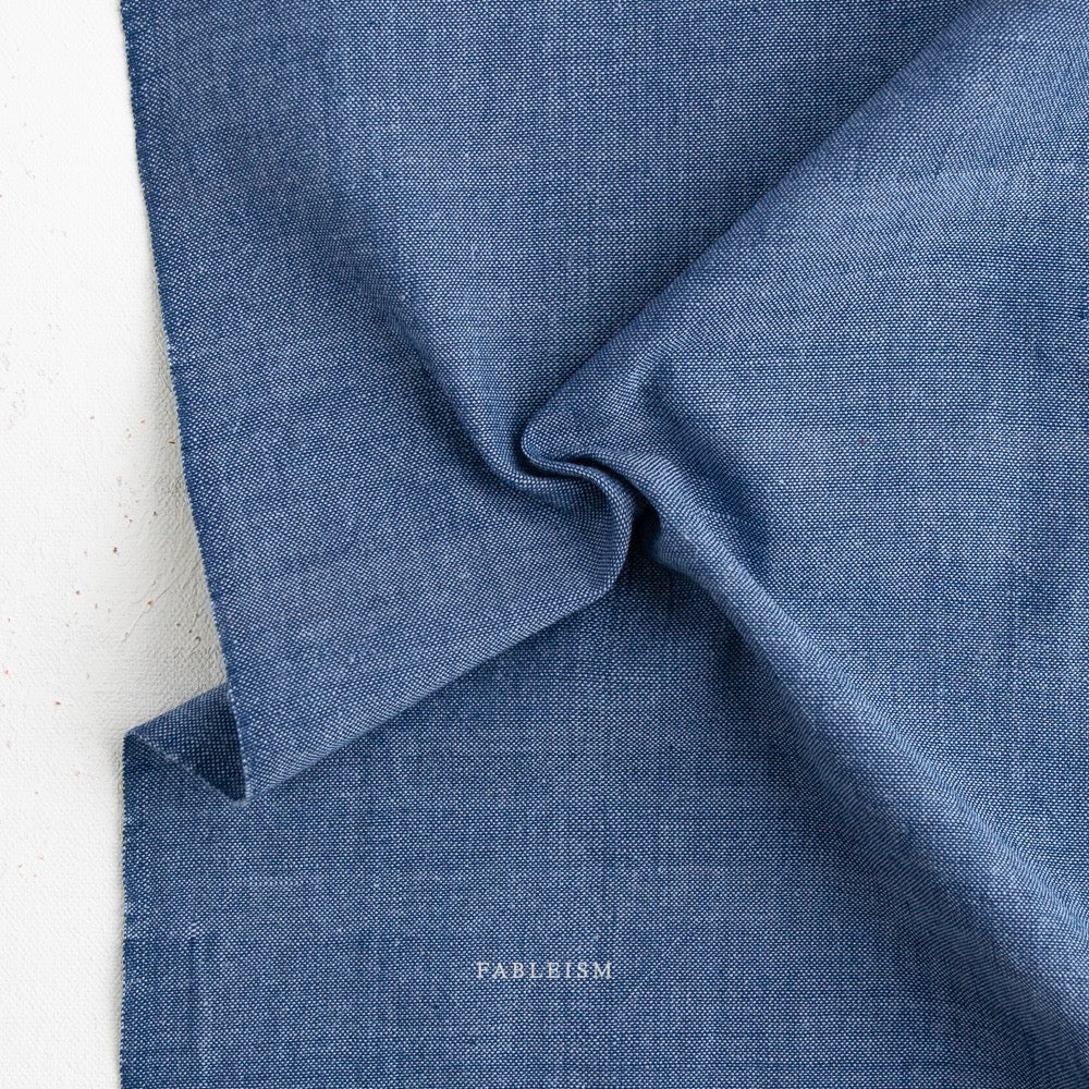 Watercolor Wovens- Blue Jeans - Fableism- Cotton Woven- 44” Wide