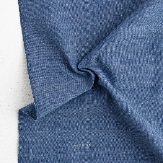 Watercolor Wovens- Blue Jeans - Fableism- Cotton Woven- 44” Wide