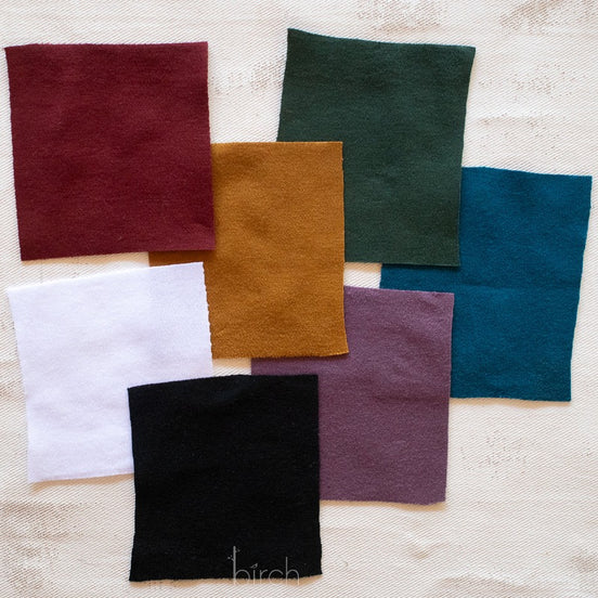 Solid Teal Blue "Abyss" Organic Cotton Interlock Knit- 60” Wide- Birch