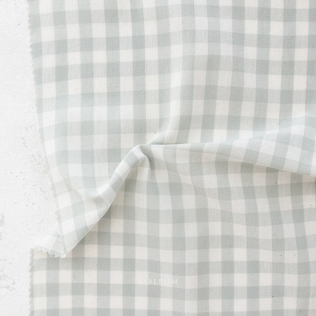 Camp Gingham- “Mist” Light Gray- Fableism- 44” Wide- Cotton Woven- 3/8” Squares