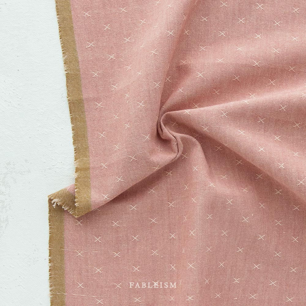 Cotton- Sprout Woven X Fabric- Fableism- “Wild Rose” Earthy-Pink- 44” Wide
