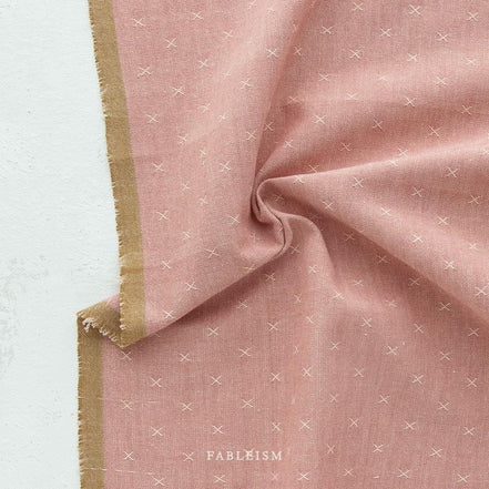 Cotton- Sprout Woven X Fabric- Fableism- “Wild Rose” Earthy-Pink- 44” Wide