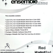 Au Ver A Soie & Accentuate- Ensemble de Metallic - Red- Set of Metallic Embroidery Threads