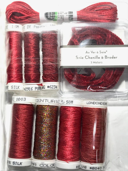 Au Ver A Soie & Londonderry- Ensembles de Soie - Rhubarb (Red)