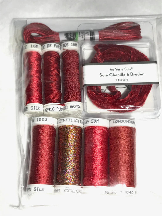 Au Ver A Soie & Londonderry- Ensembles de Soie - Rhubarb (Red)