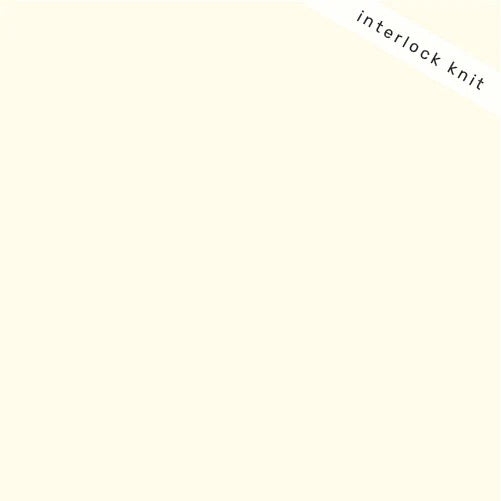 Solid Cream Organic Cotton Interlock Knit- 60” Wide- Birch