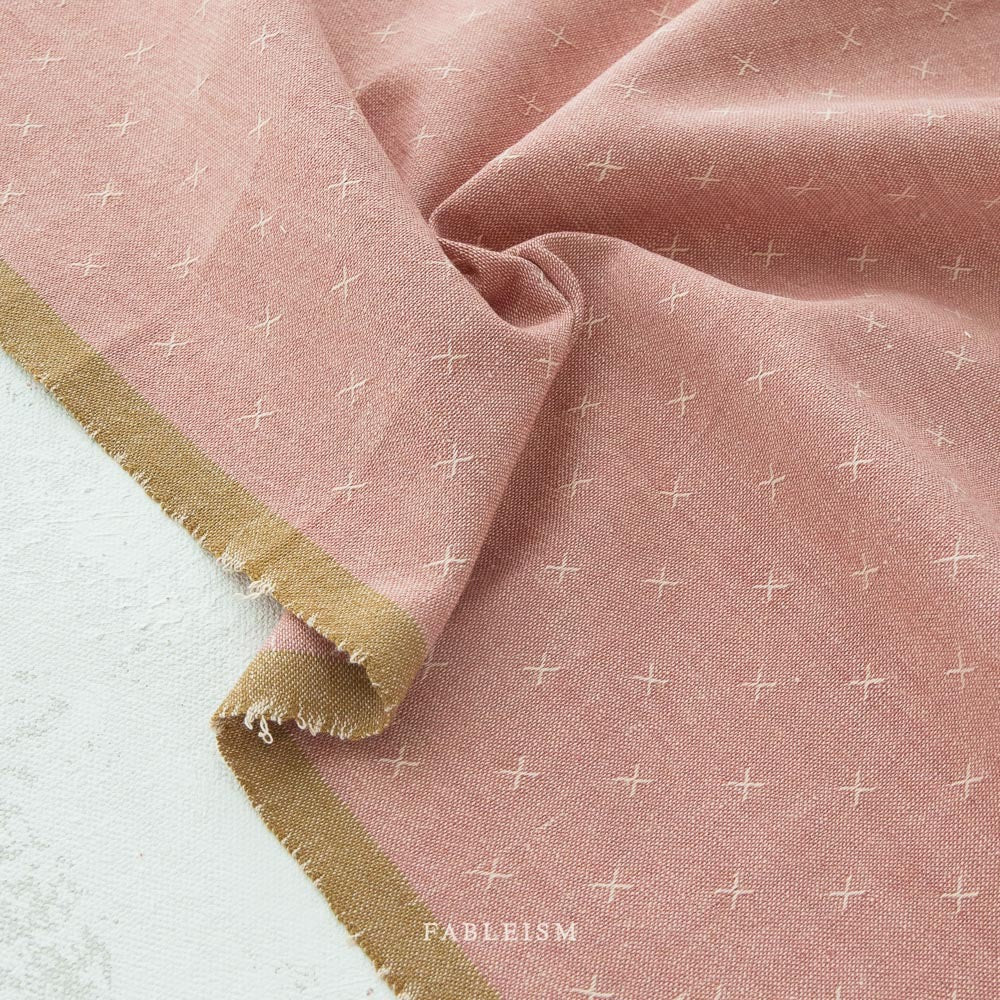 Cotton- Sprout Woven X Fabric- Fableism- “Wild Rose” Earthy-Pink- 44” Wide