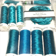 Au Ver A Soie- Ensembles de Soie- Caribbean Blue