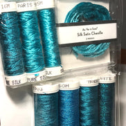 Au Ver A Soie- Ensembles de Soie- Caribbean Blue