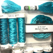 Au Ver A Soie- Ensembles de Soie- Caribbean Blue