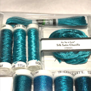 Au Ver A Soie- Ensembles de Soie- Caribbean Blue