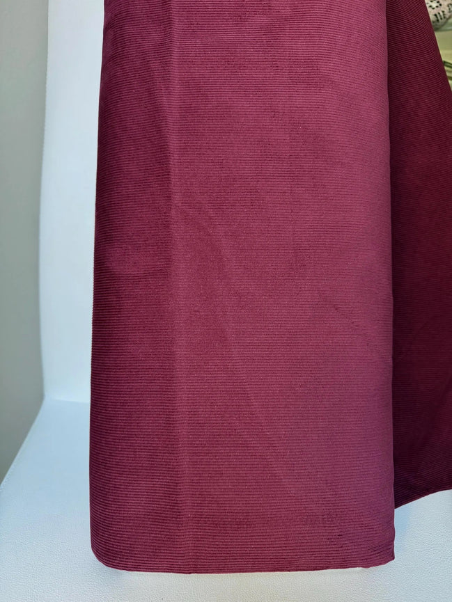 Wine “Merlot" Cotton Corduroy 14 Wale- 57” Wide Fabric