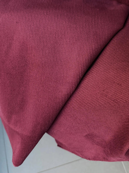 Wine “Merlot" Cotton Corduroy 14 Wale- 57” Wide Fabric