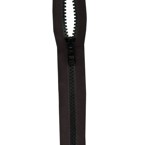 YKK- 18”, 20”, 22”, 24" Vislon Activewear Separating Zipper Black