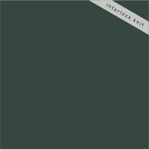 Solid Dark Forest Organic Cotton Interlock Knit- 60” Wide- Birch