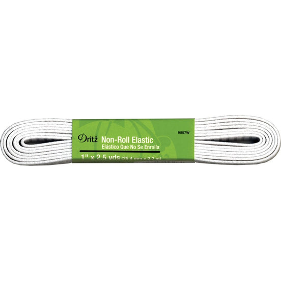9507W/ 9507 Non-Roll Elastic 1" x 2.5 yd, White