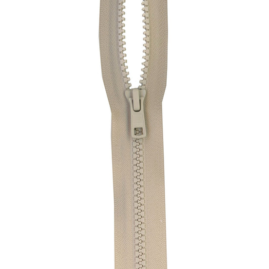 YKK- 18”, 20”, 22”, 24", 28" Vislon Activewear Separating Zipper BONE