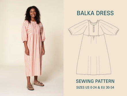 Balka Dress- Wardrobe By Me- Paper Pattern- Sizes 0-24
