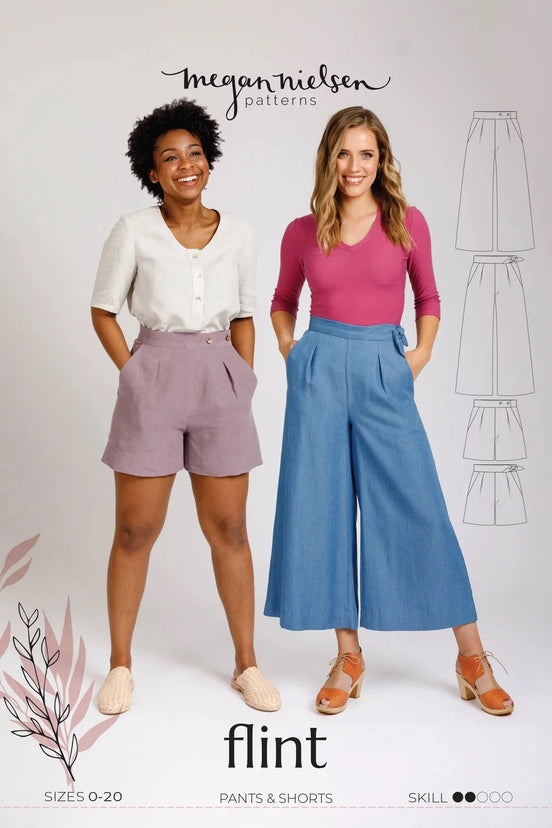 Flint Pants & Shorts Pattern- Megan Nielsen- Sizes 0-20