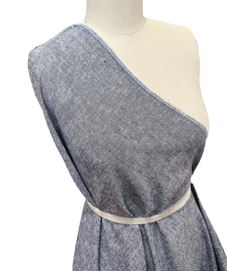 Brussels Washer Yarn Dye- Linen Rayon Blend- Blue "Denim"- 52" Wide