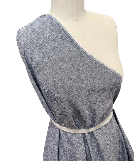 Brussels Washer Yarn Dye- Linen Rayon Blend- Blue "Denim"- 52" Wide
