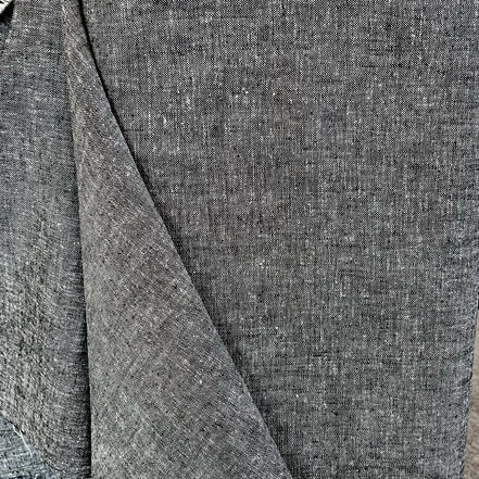 Brussels Washer Yarn Dye- Linen Rayon Blend- Black- 52" Wide