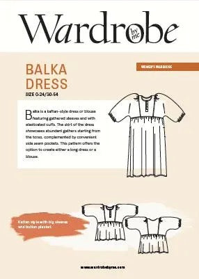 Balka Dress- Wardrobe By Me- Paper Pattern- Sizes 0-24