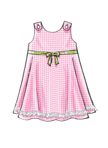 McCall's Sewing Pattern Toddlers' Tent Tops, Dresses and Shorts- M5416- (1-2-3-4)