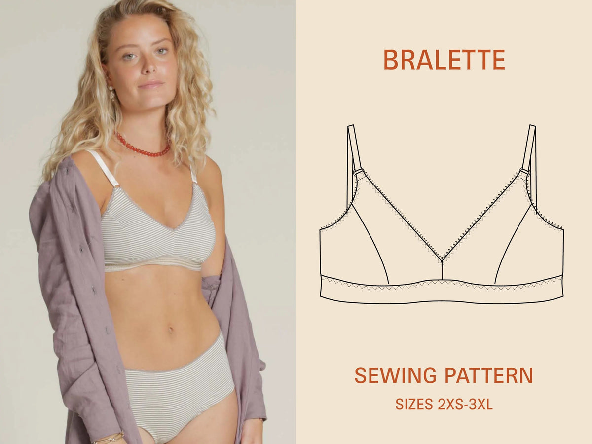 Bralette- Wardrobe By Me- Paper Pattern- Sizes 2XS-3XL