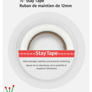 Stay Tape- 1/2” Wide- Stabilizing Waistlines, Necklines, Shoulder Seams, Lapels- 10 Yds- #791