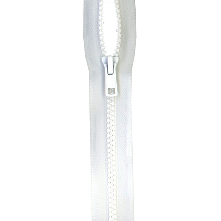 YKK- 14”, 28" Vislon Activewear Separating Zipper White