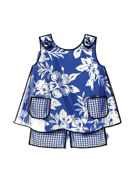 McCall's Sewing Pattern Toddlers' Tent Tops, Dresses and Shorts- M5416- (1-2-3-4)