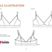 Bralette- Wardrobe By Me- Paper Pattern- Sizes 2XS-3XL