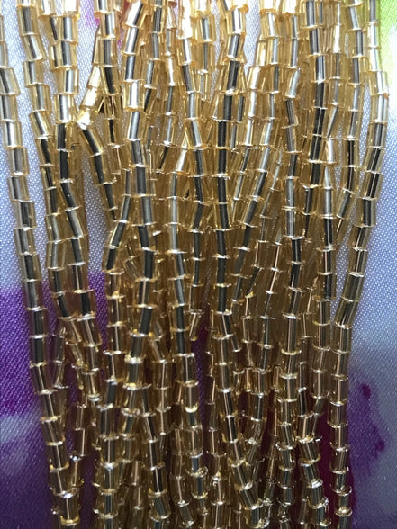 Gold Round 1" Bugle Beads (2142)