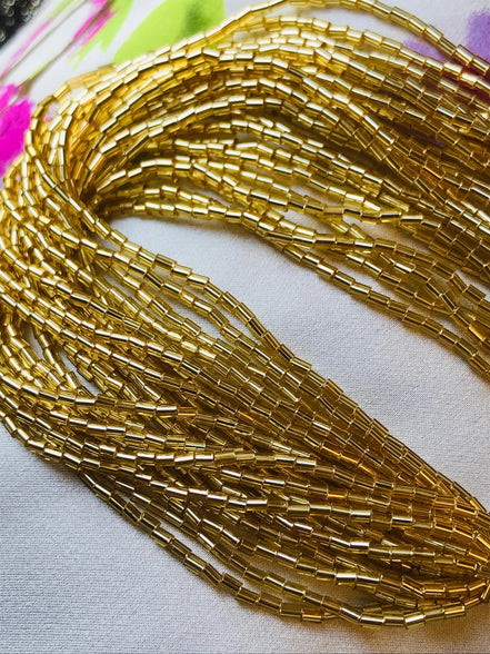 Gold Round 1" Bugle Beads (2142)
