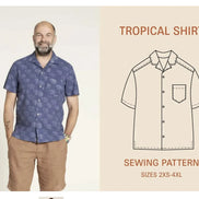 Tropical Shirt (Mens)- Wardrobe By Me- Paper Pattern- Sizes 2XS-4XL