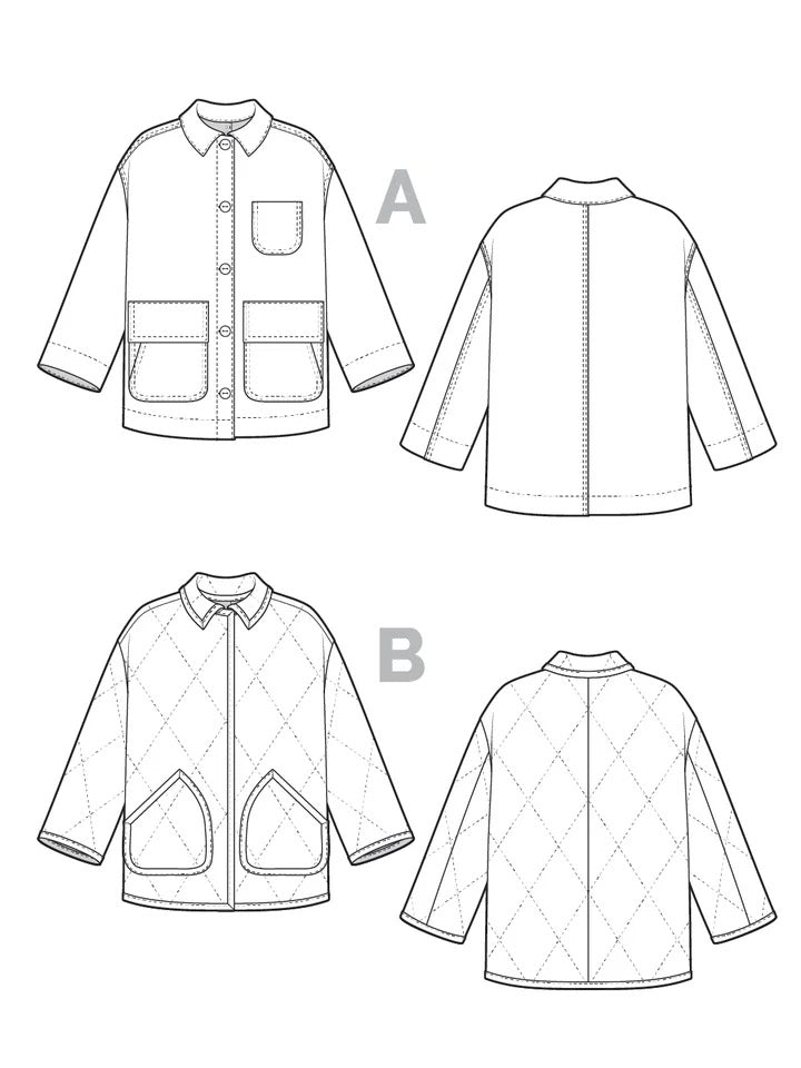 Fowler Barn Coat + Quilted Jacket- Closet Core Paper Pattern