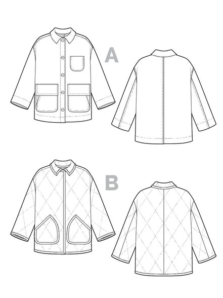 Fowler Barn Coat + Quilted Jacket- Closet Core Paper Pattern