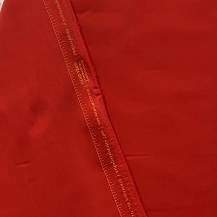 Art Gallery Fabric- Solid Cotton Fabric- "Aurora Red”- 44"
