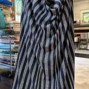 Gaia Deep Charcoal- White on Charcoal (almost black)- Kelsey Viscose - Atelier Brunette France
