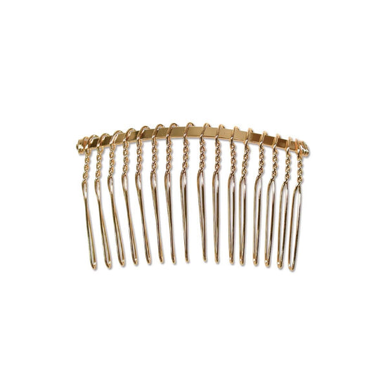 Hair Comb 2.5" Silver or Gold Plate