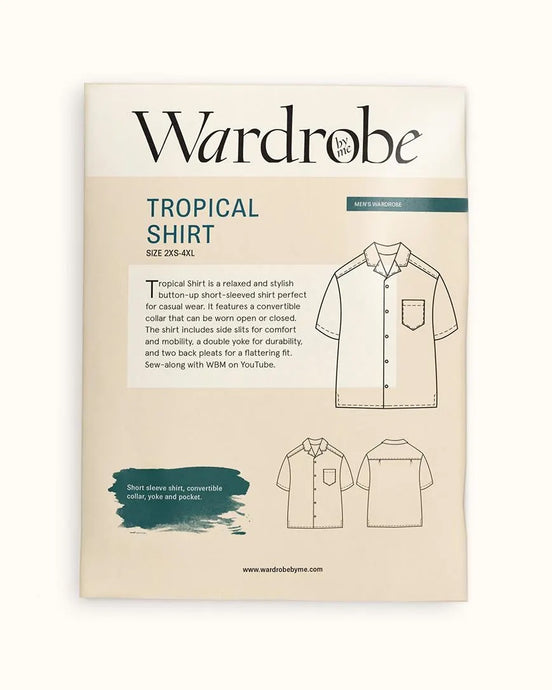Tropical Shirt (Mens)- Wardrobe By Me- Paper Pattern- Sizes 2XS-4XL