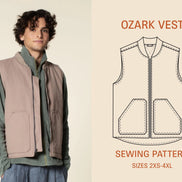 Ozark Vest (Mens)- Wardrobe By Me- Paper Pattern- Sizes 2XS-4XL