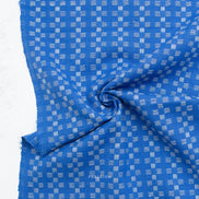 Basket Weave in Bright Blue- Fine and Dandy- Fableism- Woven Cotton- 44